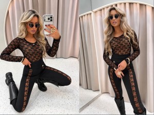 Bluzka transparentna lace monne La monne czarna 